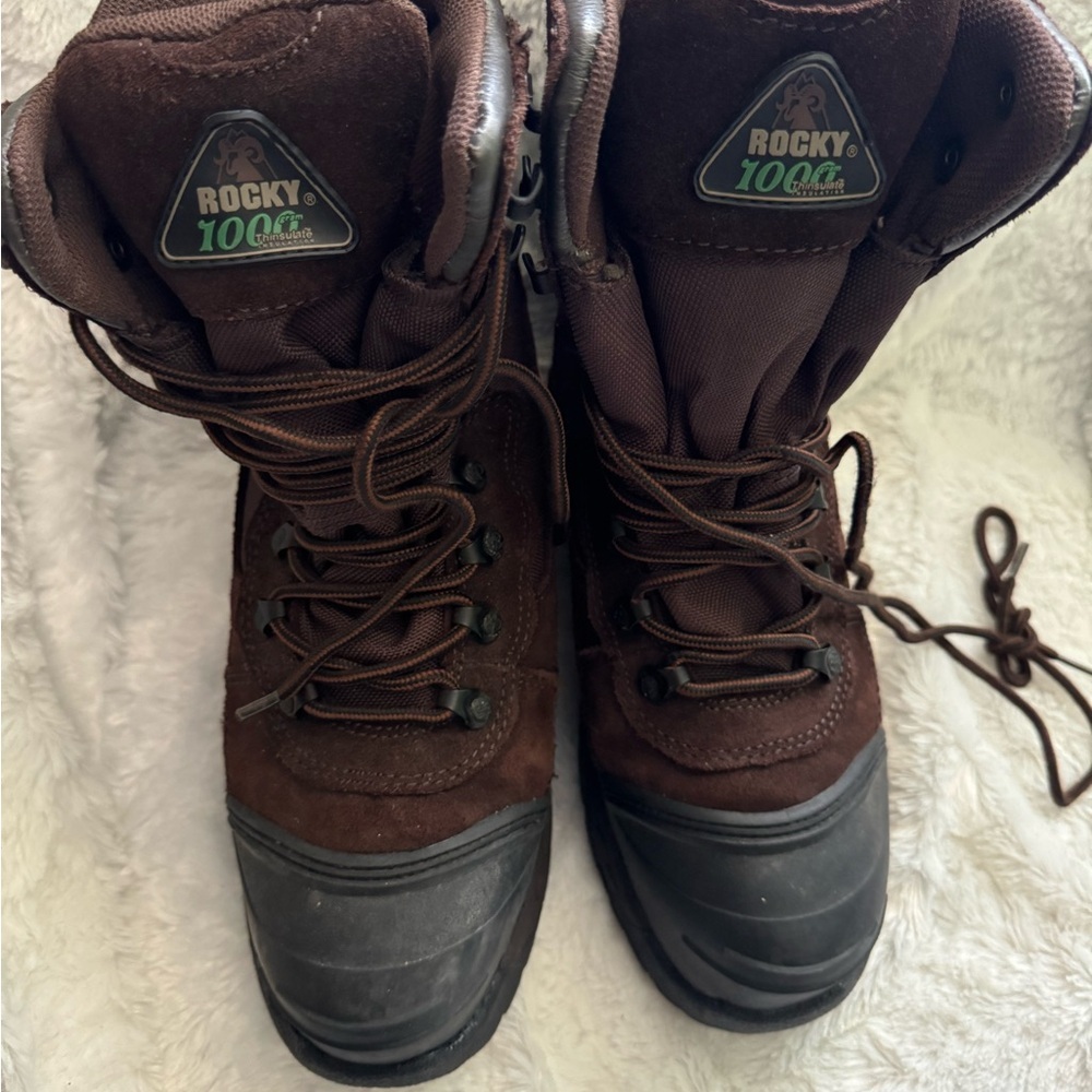 Rocky Dark Brown and Black Outdoor Boots boys gently used